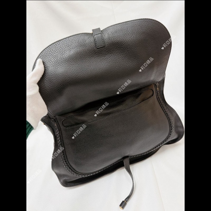 莉亞精品♡Chloe Marcie 大號 黑 二手美包-13