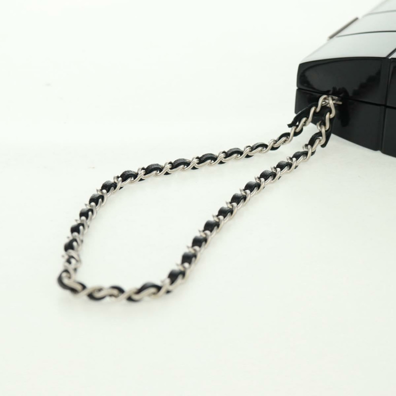 【日本直送】香奈兒巧克力棒手拿包,塑膠材質,黑色銀色雙C標誌,正品編號BA9645SAM-6