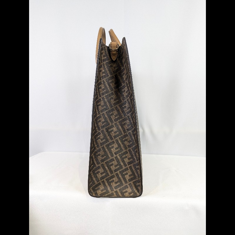 莉亞精品♡Fendi 老花拼接手提包 九新美包-4