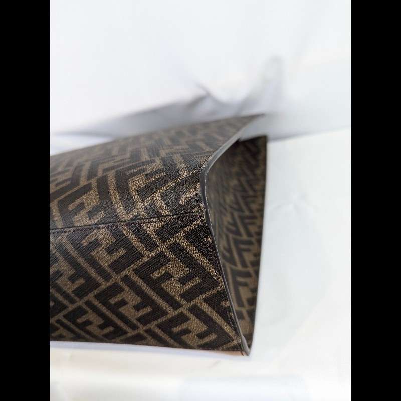 莉亞精品♡Fendi 老花拼接手提包 九新美包-6