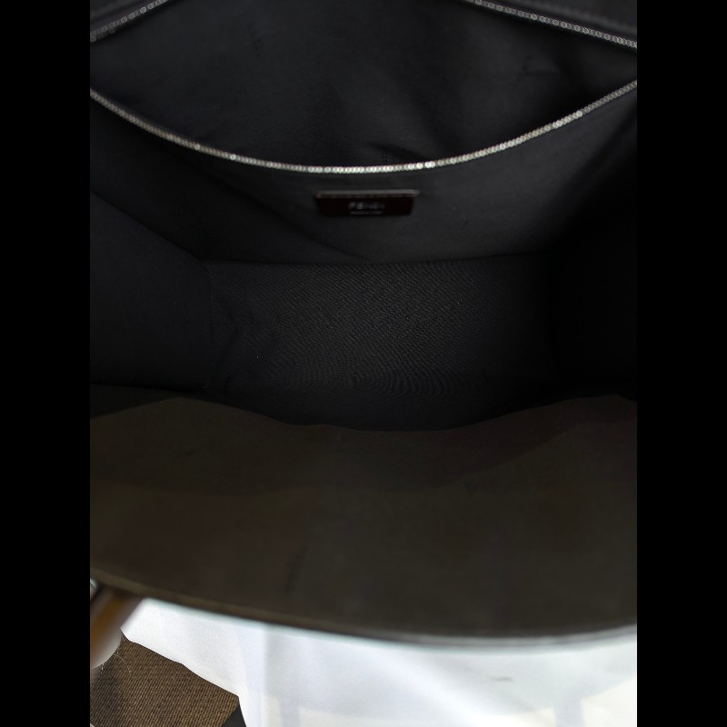 莉亞精品♡Fendi 老花拼接手提包 九新美包-11