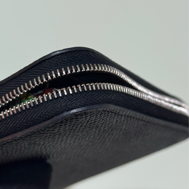 HERMES 黑色絲巾短夾SILK IN-7