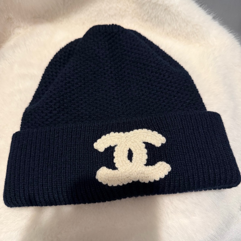 Chanel 香奈兒 毛帽 冷帽 深藍-2