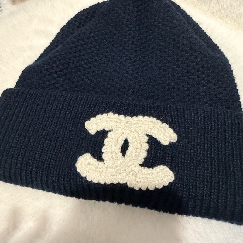 Chanel 香奈兒 毛帽 冷帽 深藍-4