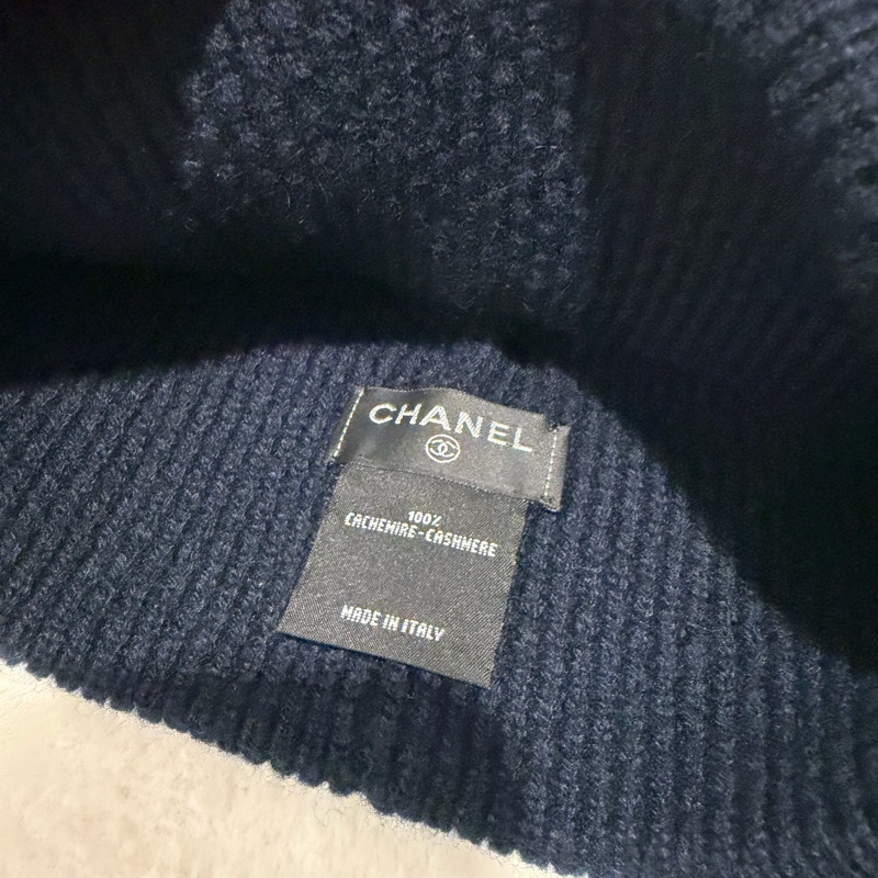 Chanel 香奈兒 毛帽 冷帽 深藍-5