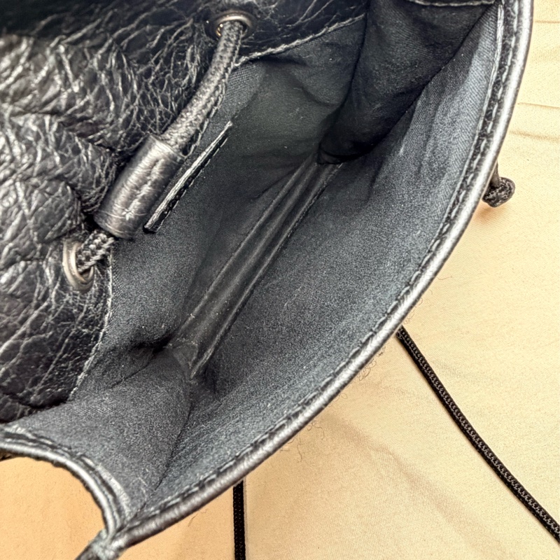 ‼️全台最甜 近新閒置 Balenciaga 巴黎世家 黑皮革 肩背斜背包/手機包-5