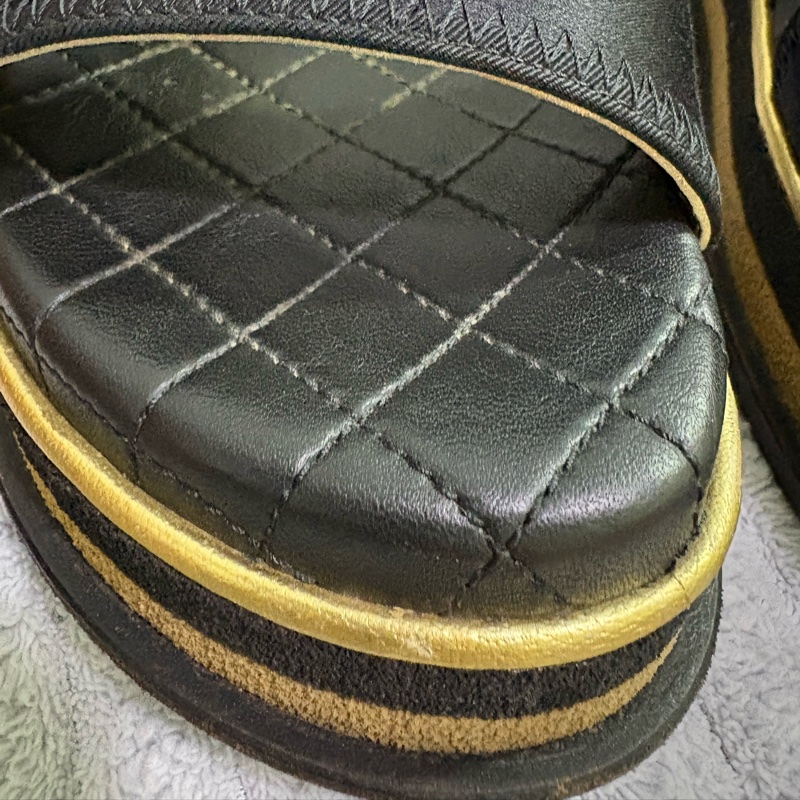 誠可議價 香奈兒黑金運動涼鞋-28