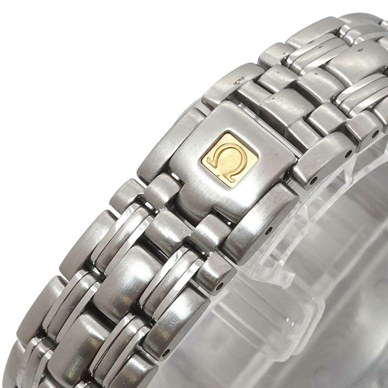 歐米茄海馬300專業潛水錶2285 80女錶,附日期顯示,海軍藍錶盤,石英機芯-5