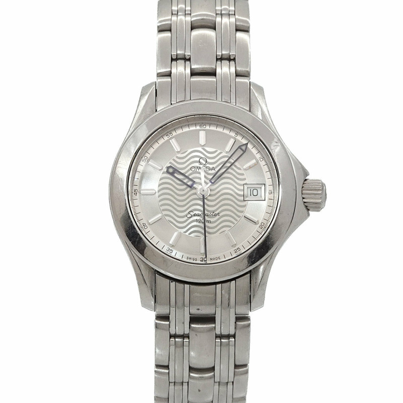 歐米茄海馬系列120 2581 31 女士腕錶，附日期顯示，銀色石英機芯-0