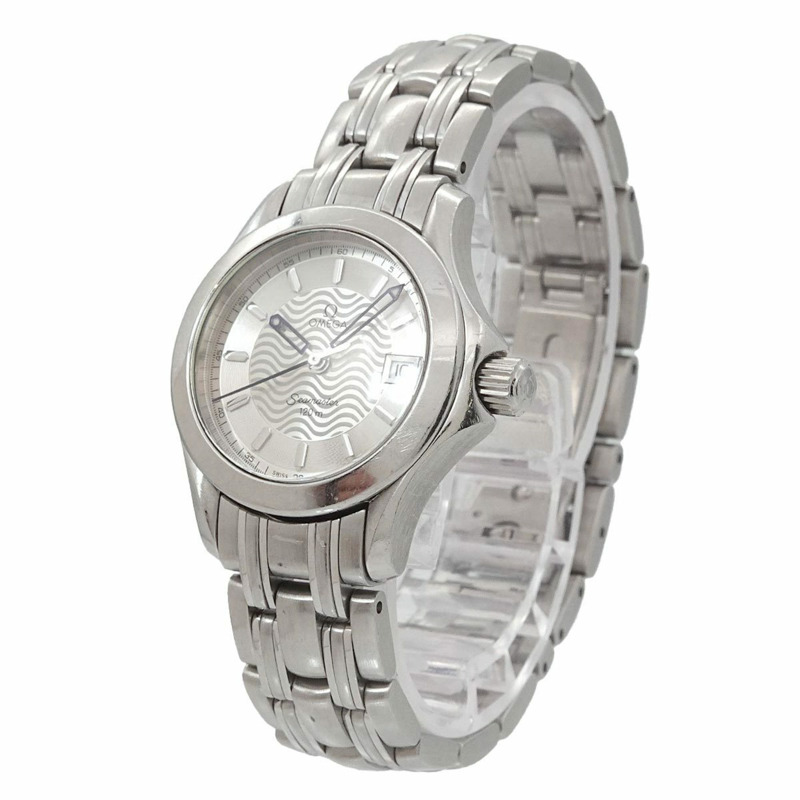 歐米茄海馬系列120 2581 31 女士腕錶，附日期顯示，銀色石英機芯-1