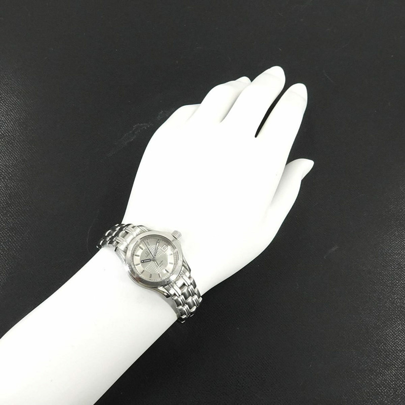 歐米茄海馬系列120 2581 31 女士腕錶，附日期顯示，銀色石英機芯-2