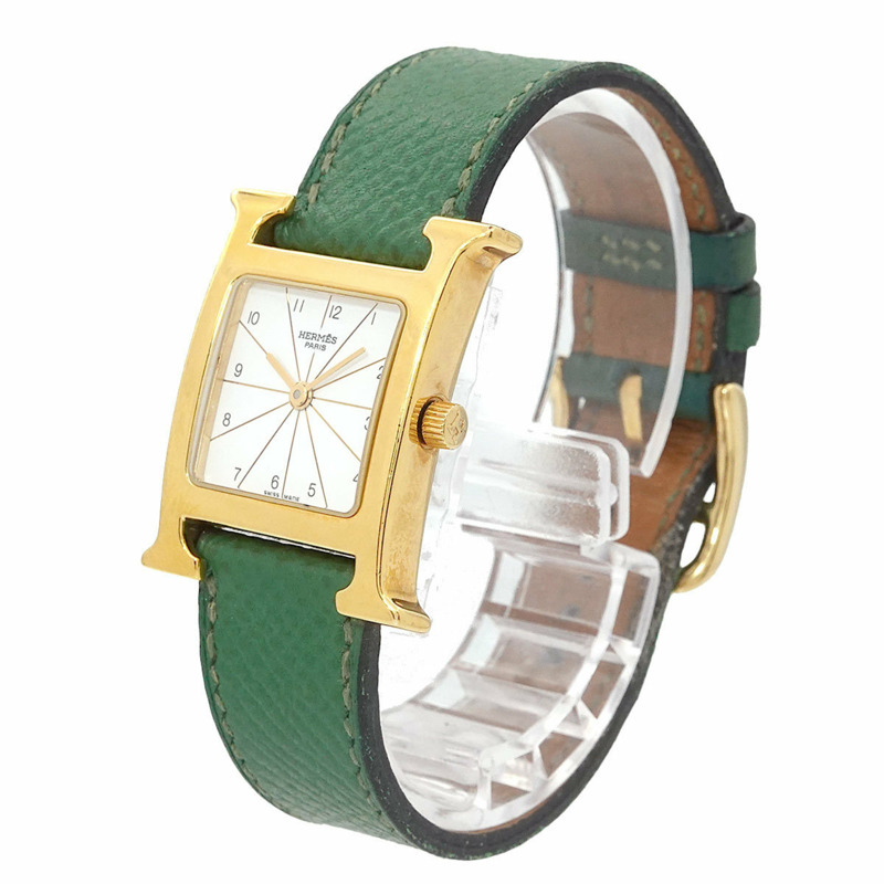 愛馬仕 H 系列 Ramsus RS1 201 女士白色石英錶-2