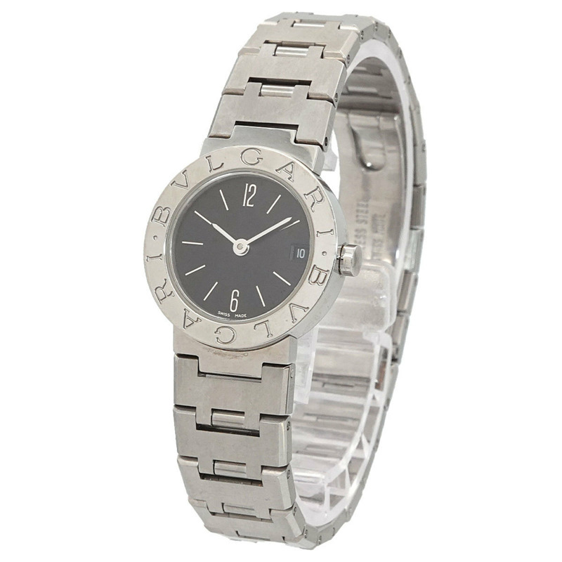 寶格麗 BB23SS 女士腕錶，日期顯示，黑色石英錶-2