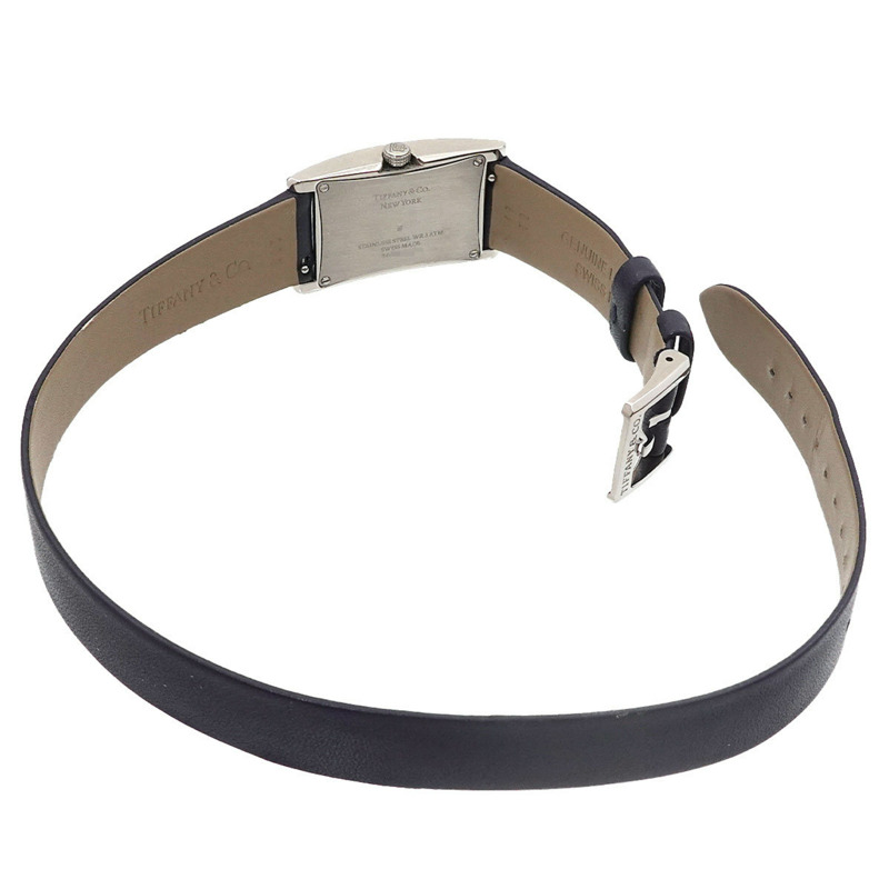 蒂芬妮 (Tiffany & Co.) 東西方迷你係列 36668644 女海軍藍石英腕錶-4