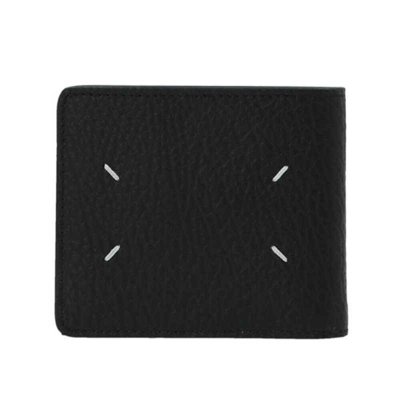 【Maison Margiela】Bifold 四針 壓花小牛皮 卡夾 皮夾 短夾 黑色 SA1UI0016P4455T8013-3