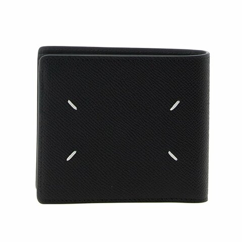 【Maison Margiela】Bifold 四針 荔枝小牛皮 卡夾 皮夾 短夾 黑色 S35UI0435P4745T8013