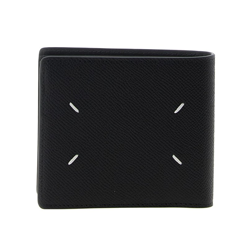 【Maison Margiela】Bifold 四針 荔枝小牛皮 卡夾 皮夾 短夾 黑色 S35UI0435P4745T8013-0