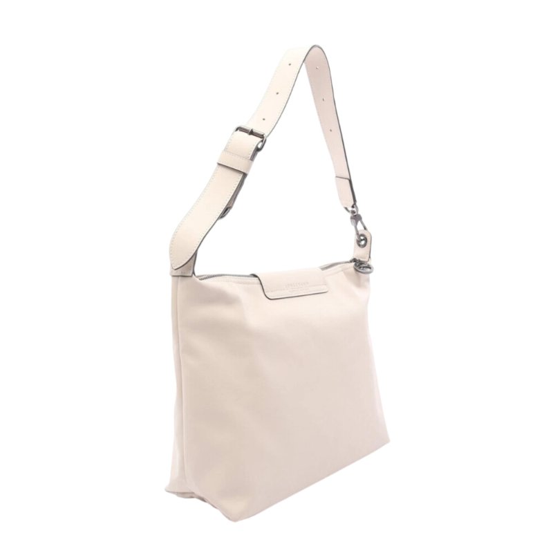 【LONGCHAMP】Le Pliage Xtra M Hobo 牛皮 半月形單肩包 肩背包 斜背包 白紙色 10189987555-3