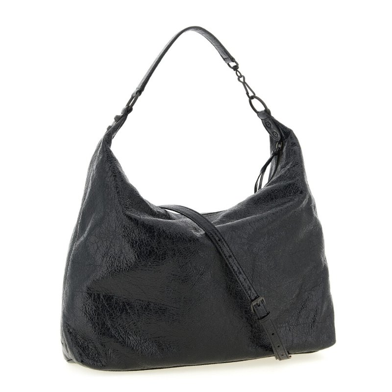 【Balenciaga 巴黎世家】Le City Hobo 中款 肩背包 斜背包 黑色 8525742ABEK1000-3