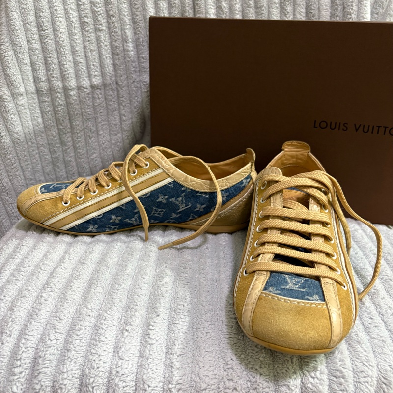 誠可議價 Louis Vuitton 單寧牛仔拼接德訓鞋 休閒鞋-2