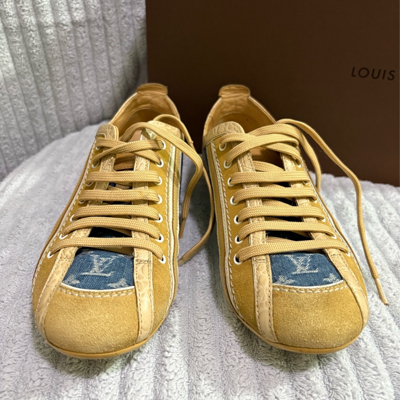 誠可議價 Louis Vuitton 單寧牛仔拼接德訓鞋 休閒鞋-3