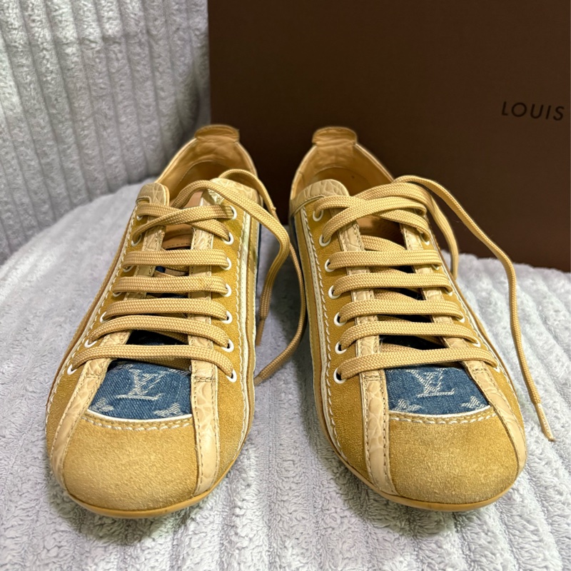 誠可議價 Louis Vuitton 單寧牛仔拼接德訓鞋 休閒鞋-5
