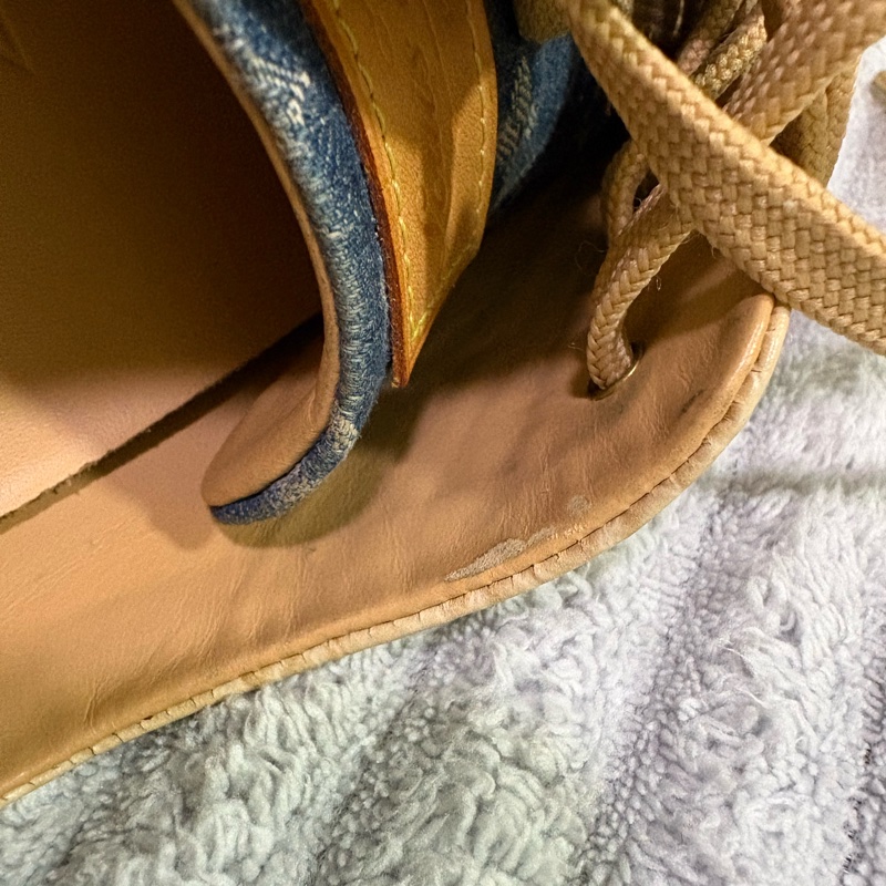 誠可議價 Louis Vuitton 單寧牛仔拼接德訓鞋 休閒鞋-36