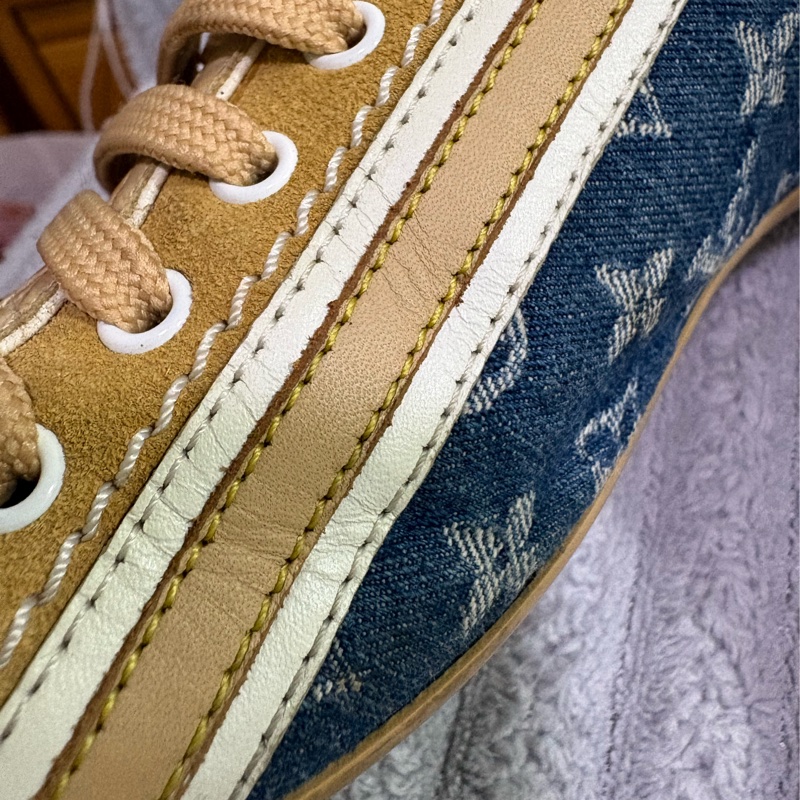 誠可議價 Louis Vuitton 單寧牛仔拼接德訓鞋 休閒鞋-45
