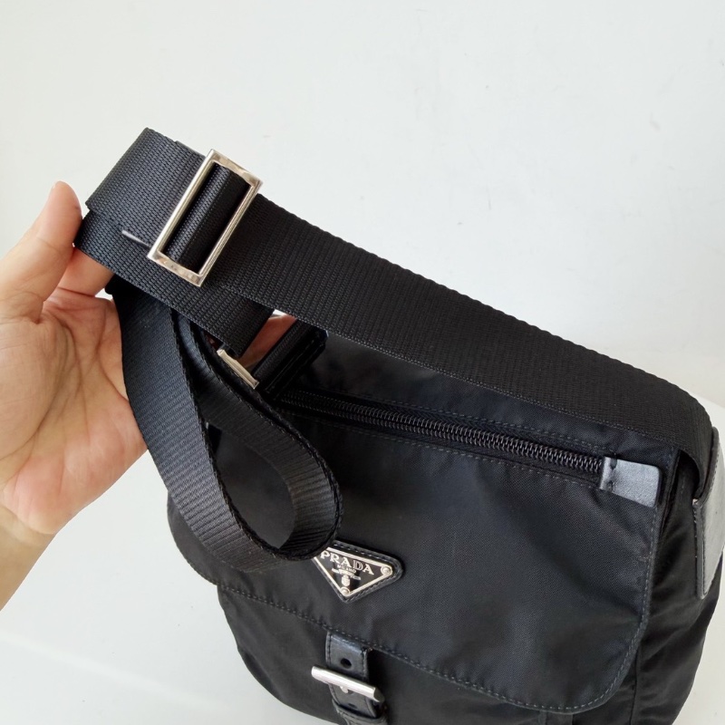 prada單扣中古小郵差包vinage22×24cm 98新配件塵袋-4