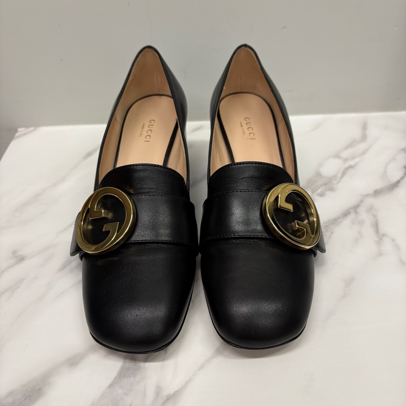 Gucci 超好看粗跟樂福鞋-0