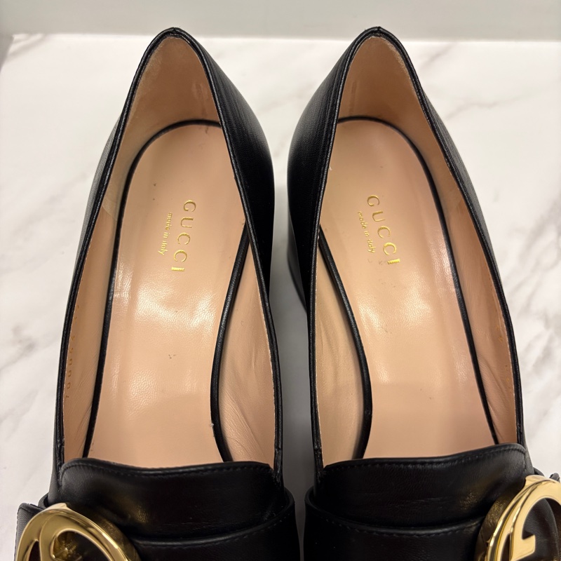 Gucci 超好看粗跟樂福鞋-3