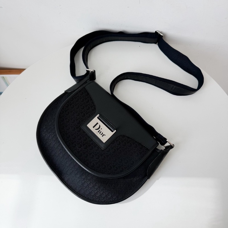 Dior  punk老花黑色半月包馬鞍包29×23 98新配件塵袋-1