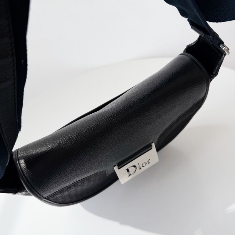 Dior  punk老花黑色半月包馬鞍包29×23 98新配件塵袋-4