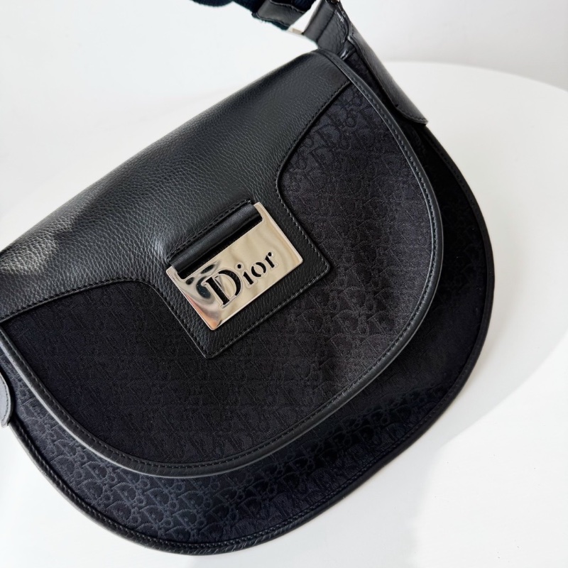 Dior  punk老花黑色半月包馬鞍包29×23 98新配件塵袋-8