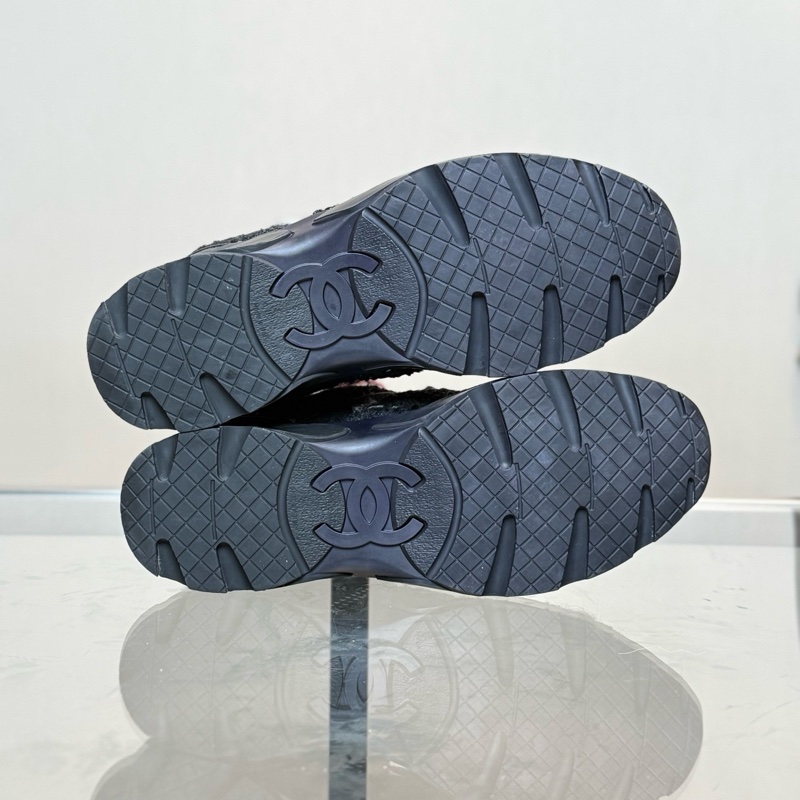 Chanel/香奈兒 黑色編織破壞運動鞋 38 碼99新-6