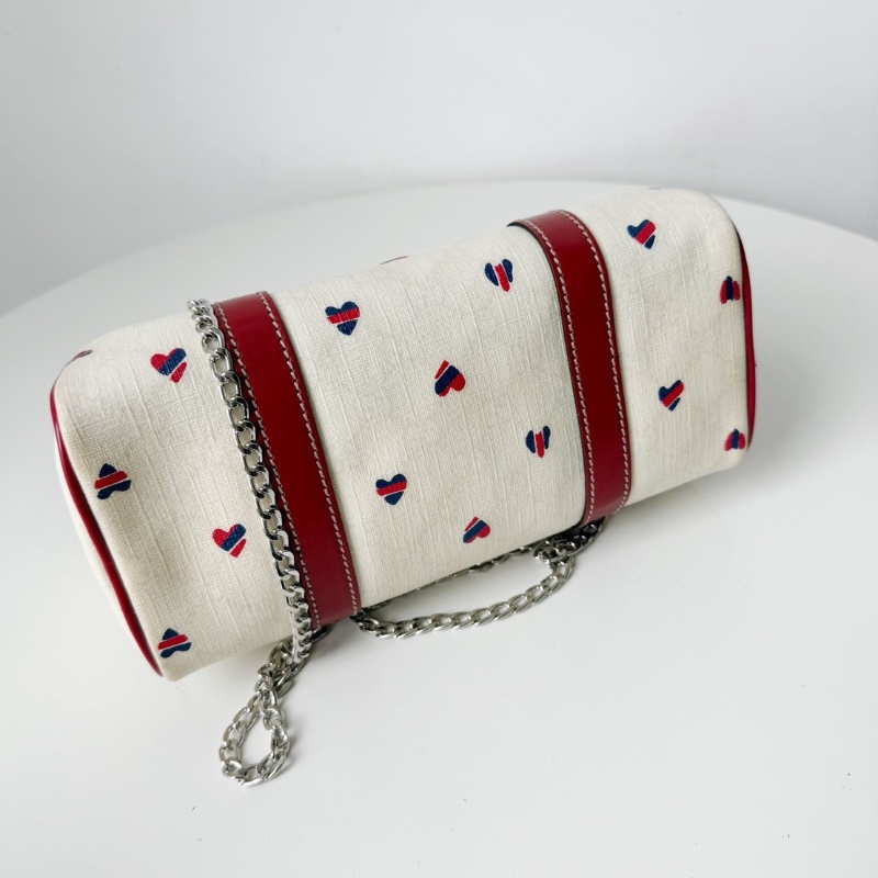 Gucci愛心情人節限定 小號26老花暗紋波士頓26*15 98新配件塵袋-7