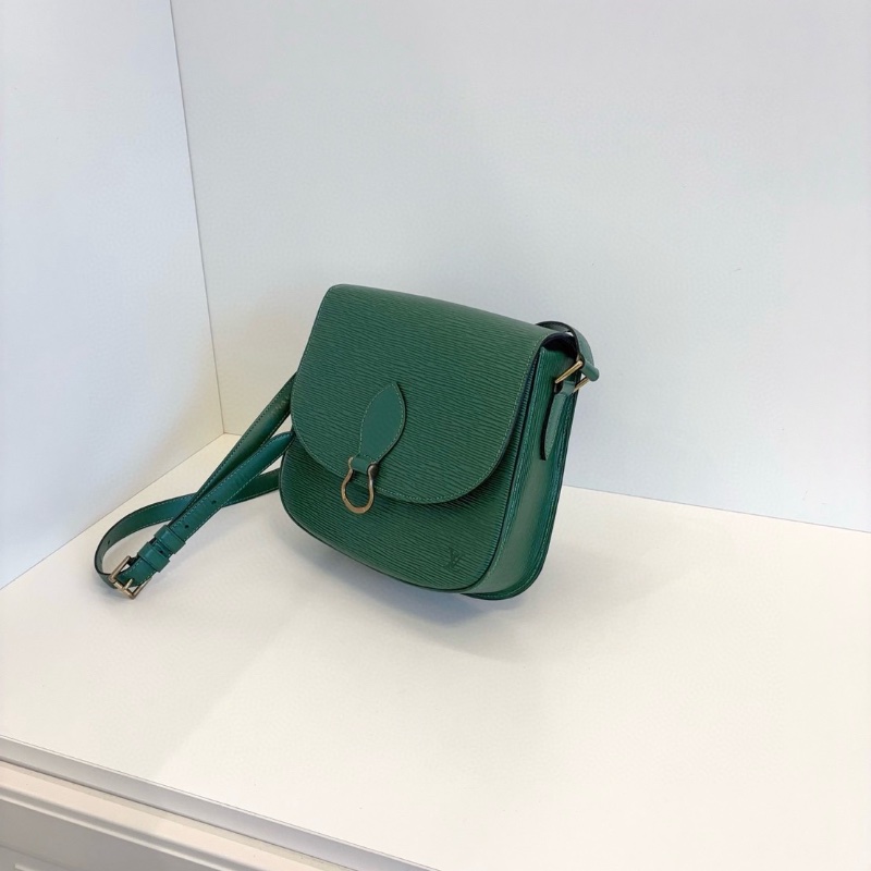 LV Epi水波紋叢林綠 馬蹄扣中古郵差包 25*23*16  98新配件塵袋-6