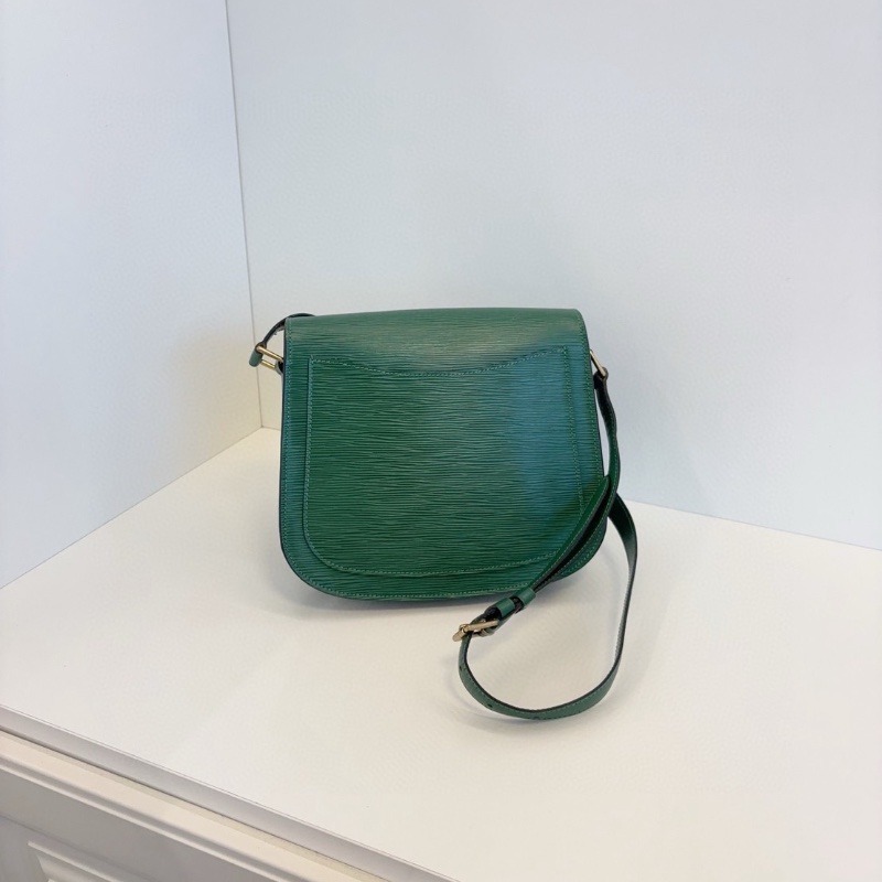 LV Epi水波紋叢林綠 馬蹄扣中古郵差包 25*23*16  98新配件塵袋-7