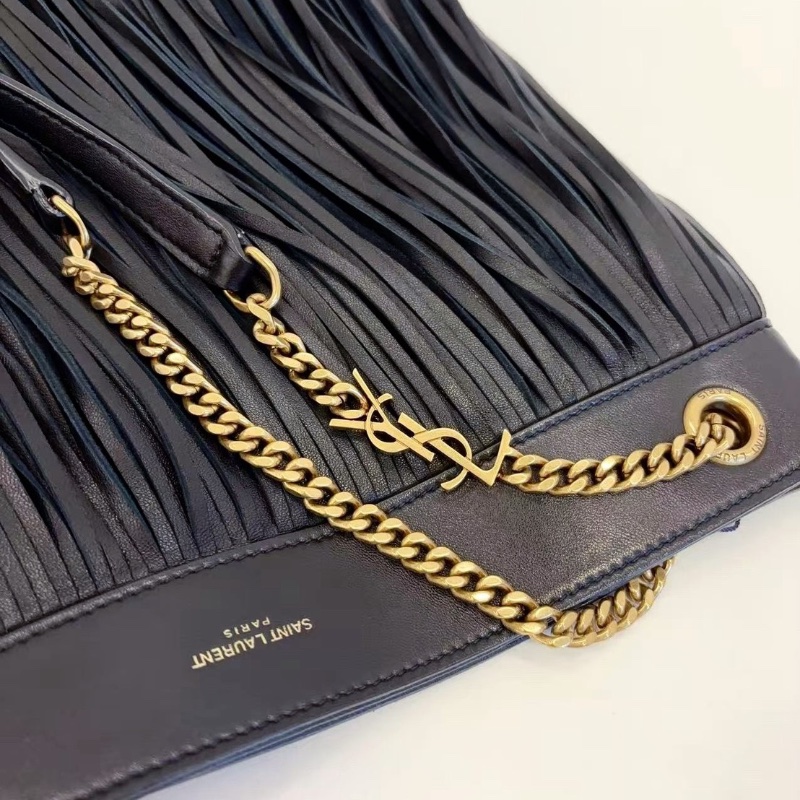 YSL黑金流蘇琴譜tote鏈條包30*37 98新配件塵袋-3