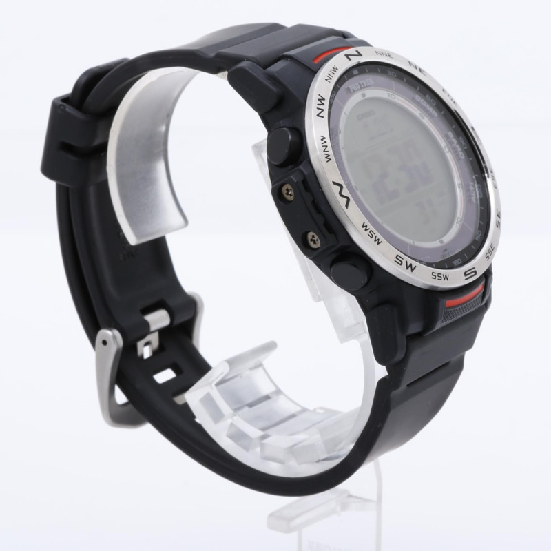 卡西歐 Pro Trek Climber 系列 PRW351AJF 男士數位手錶,黑色樹脂(生物質)/不鏽鋼-2
