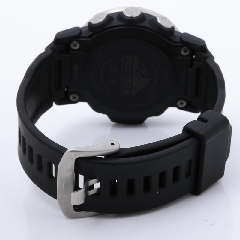 卡西歐 Pro Trek Climber 系列 PRW351AJF 男士數位手錶,黑色樹脂(生物質)/不鏽鋼-4