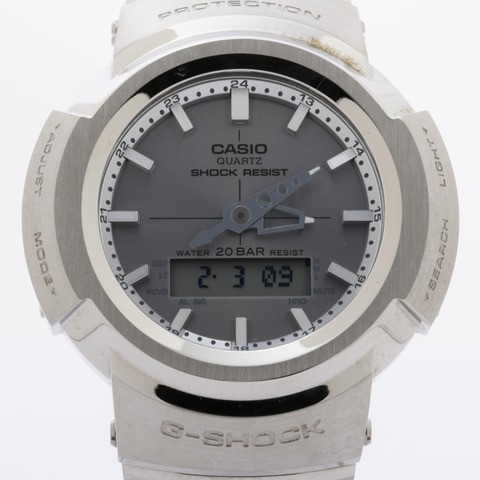 卡西歐 G-SHOCK 全金屬 AW500 系列 AWM500D1A8JF 銀色不銹鋼男士手錶