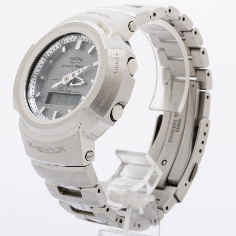 卡西歐 G-SHOCK 全金屬 AW500 系列 AWM500D1A8JF 銀色不銹鋼男士手錶-1