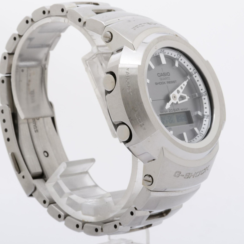 卡西歐 G-SHOCK 全金屬 AW500 系列 AWM500D1A8JF 銀色不銹鋼男士手錶-2