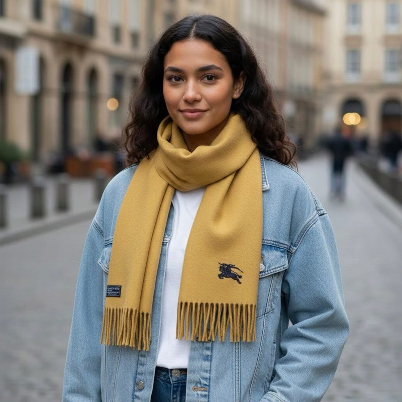 BURBERRY 倫敦 羊絨100%圍巾-0