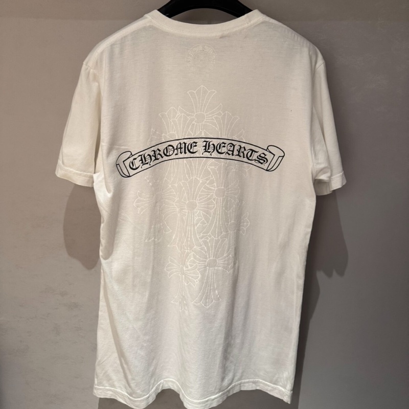 【97新 ✨ 全網最低價！】Chrome Hearts T Shirt M碼 白色 男女同款（下單前先詢問庫存❗️）-0