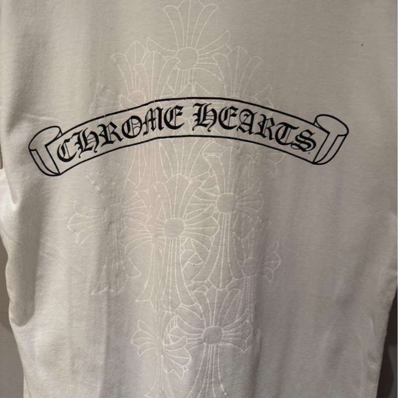 【97新 ✨ 全網最低價！】Chrome Hearts T Shirt M碼 白色 男女同款（下單前先詢問庫存❗️）-4