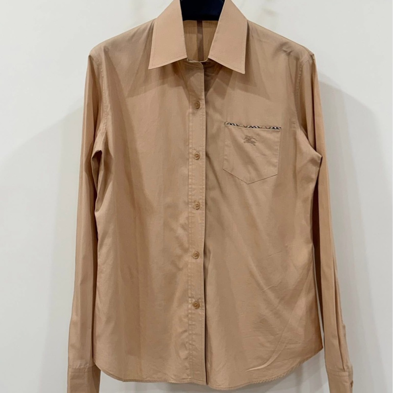 BURBERRY 藍標 經典格紋領口袋戰馬襯衫-1