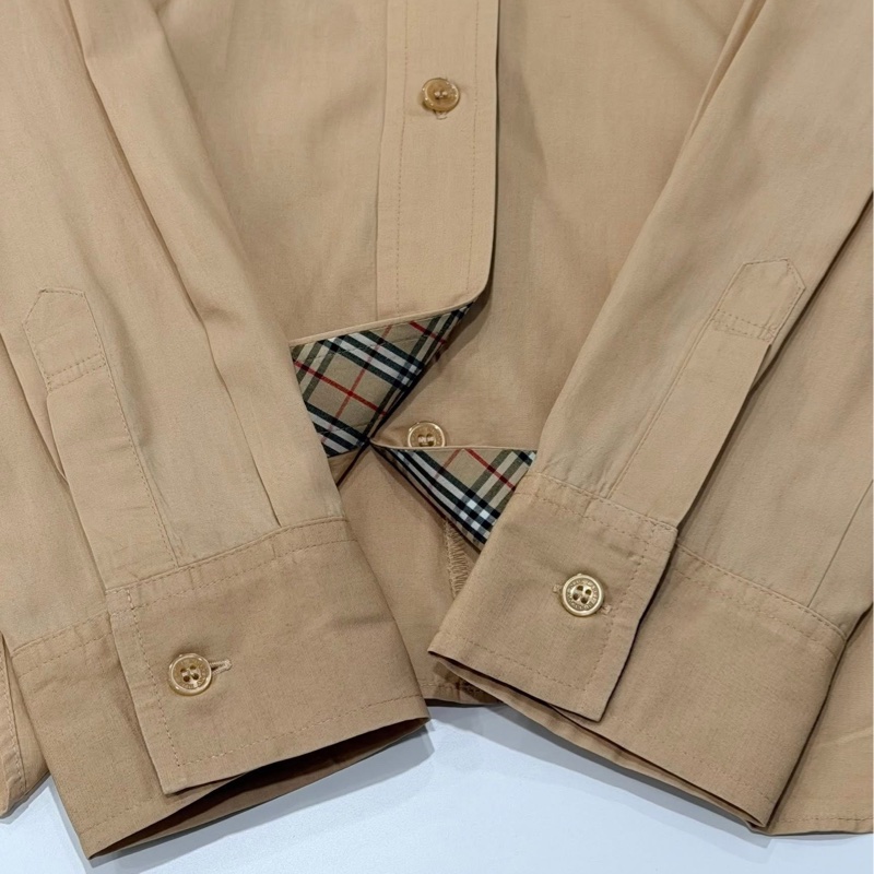 BURBERRY 藍標 經典格紋領口袋戰馬襯衫-5