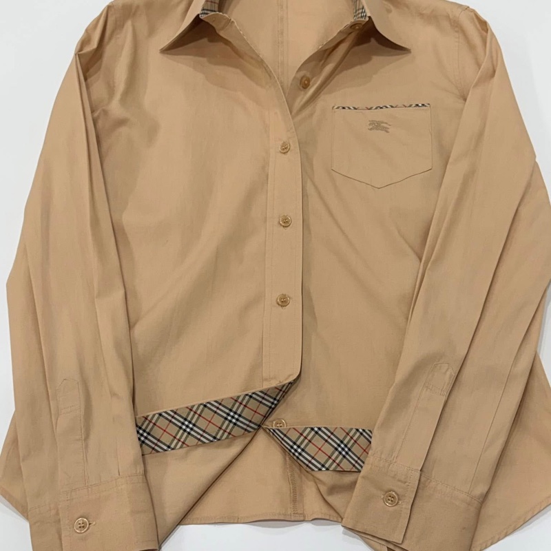 BURBERRY 藍標 經典格紋領口袋戰馬襯衫-6